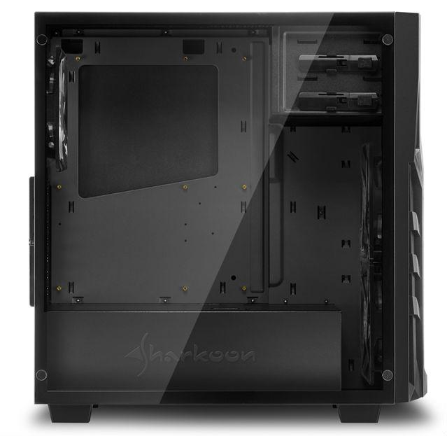 Chasis PC - Sharkoon DG7000-G RGB, Ventiladores LED, USB 2.0, USB 3.0, Negro
