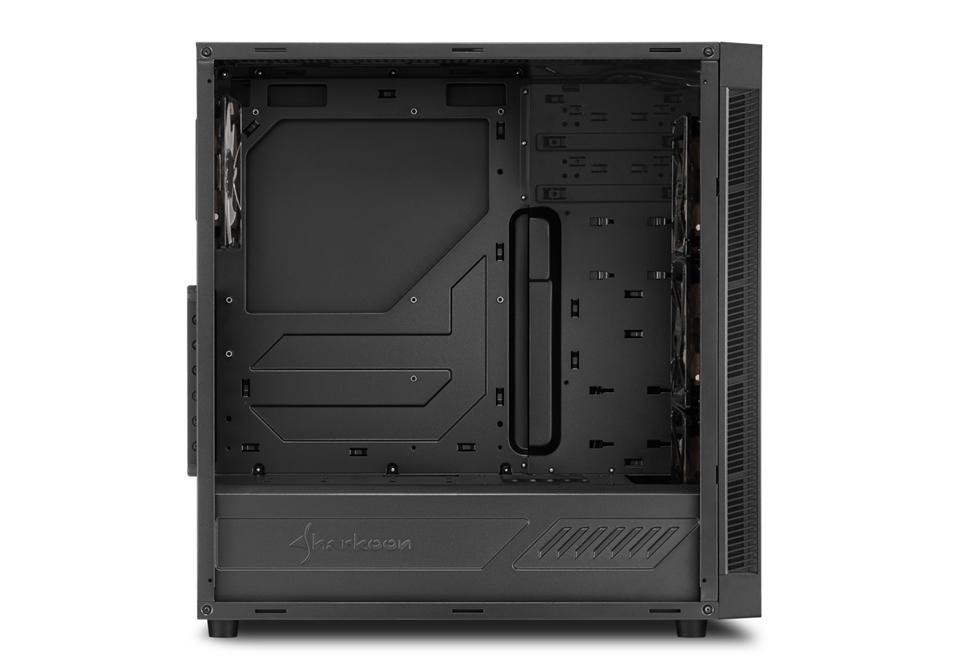 Caja PC - Sharkoon TG5 RGB, ATX Midi-Tower, 4 ventiladores LED RGB, Negro