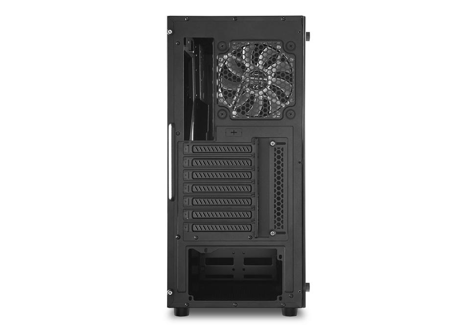 Caja PC - Sharkoon TG5 RGB, ATX Midi-Tower, 4 ventiladores LED RGB, Negro