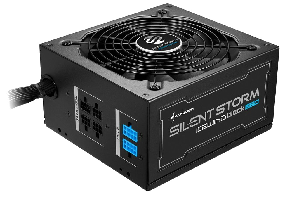 Ventilador CPU - Sharkoon SilentStorm Icewind Black 550W, Diámetro 13.5 cm, 650 W, 27 dB, Negro