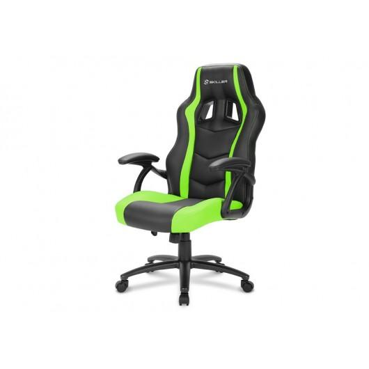 Silla gaming - Sharkoon Skiller SGS1, Negro y verde