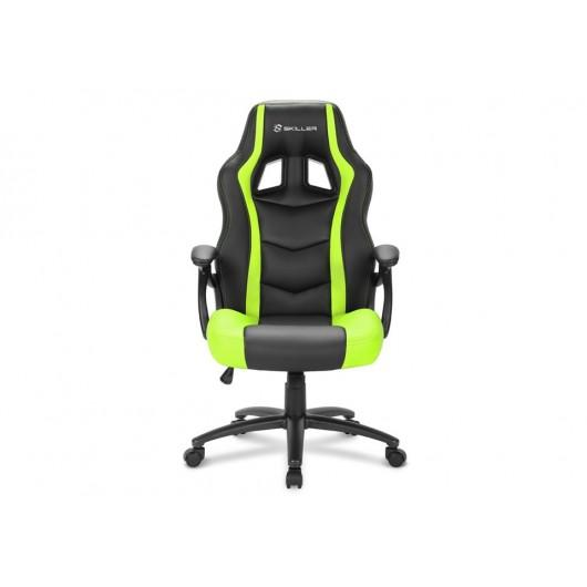 Silla gaming - Sharkoon Skiller SGS1, Negro y verde