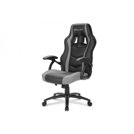 Silla gaming - Sharkoon Skiller SGS1, Negro y gris