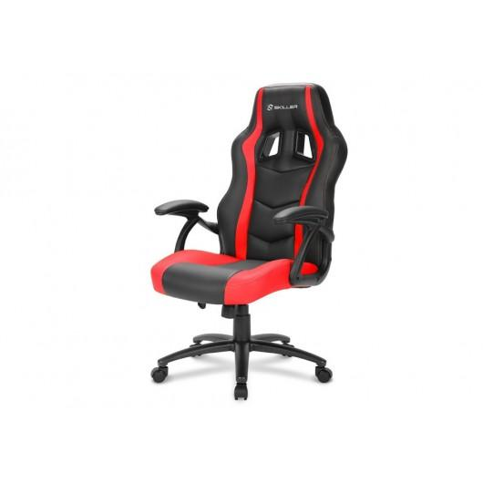 Silla gaming - Sharkoon Skiller SGS1, Negro y rojo