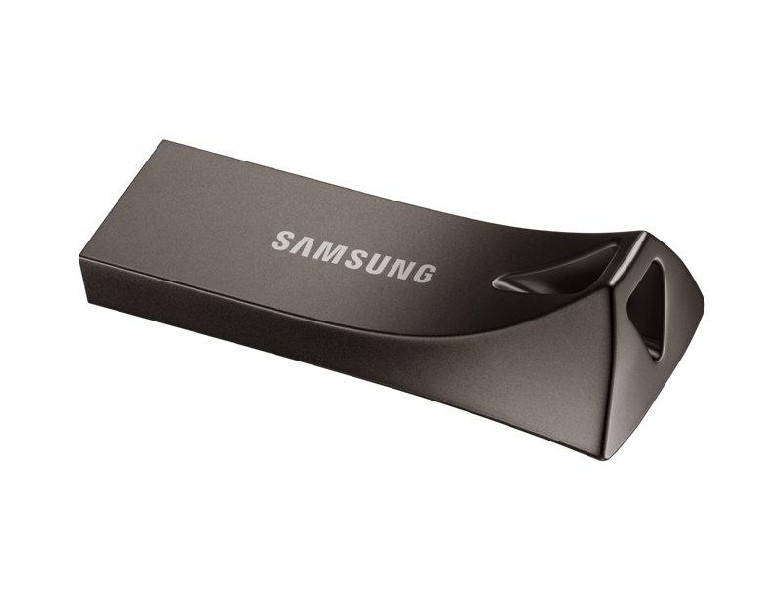 Memoria USB 128GB - Samsung Bar Plus, Conector USB Tipo A, 3.1 Gen 1, Llavero, Gris titan