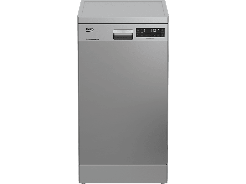 Lavavajillas - Beko DFS28021X, 10 servicios, Libre instalación, 8 programas, Programable, Clase
