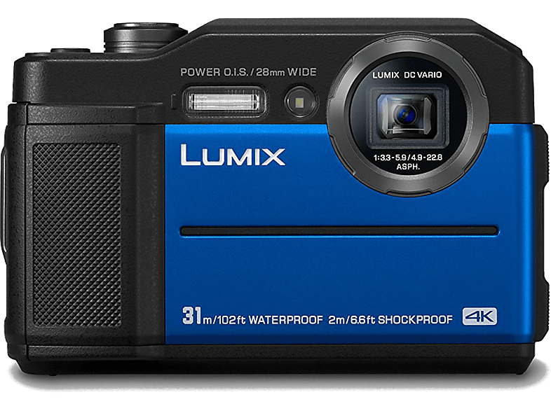 Panasonic Lumix Dcft7eg sensor mos 20.4 mp 4k pantalla lcd 3 ip68 wifi azul dcft7 profesional dcft7ega sumergible resistente y compacta estabilizador ipx8