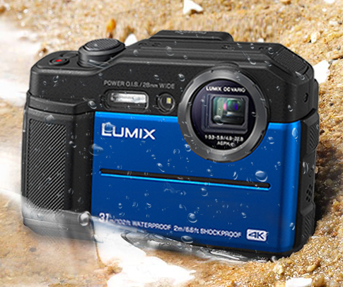 Cámara - Panasonic Lumix DC-FT7EG, Sensor MOS, 20.4 MP, 4K, Pantalla LCD 3", IP68, Wi-Fi, Azul