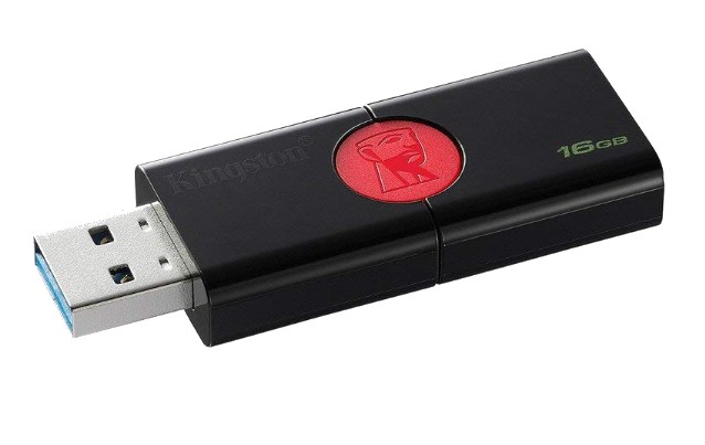 Memoria USB 16 GB - Kingston Datatraveler 106, 16 GB, USB 3.0, Negro y rojo