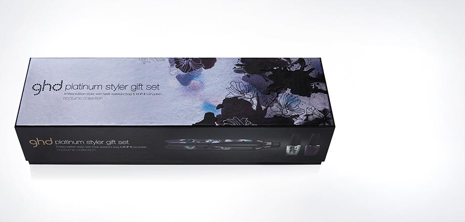Plancha de pelo - GHD Platinum Nocturne Styler, Resultados profesionales, 185ºC, Tri-Zone, Morado