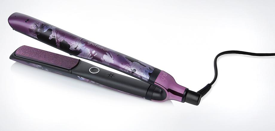 Plancha de pelo - GHD Platinum Nocturne Styler, Resultados profesionales, 185ºC, Tri-Zone, Morado