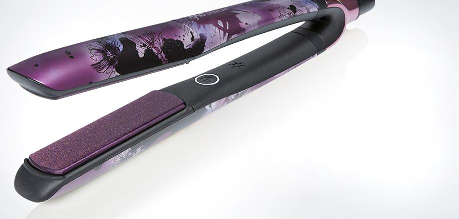 Plancha de pelo - GHD Platinum Nocturne Styler, Resultados profesionales, 185ºC, Tri-Zone, Morado