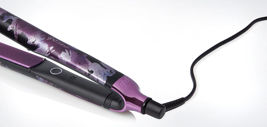 Plancha de pelo - GHD Platinum Nocturne Styler, Resultados profesionales, 185ºC, Tri-Zone, Morado