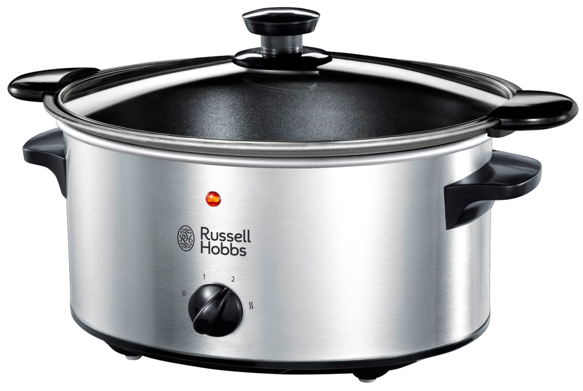 Olla de cocción - Russell Hobbs Cook@Home, 3,5 L, 3 ajustes de temperatura, Acero