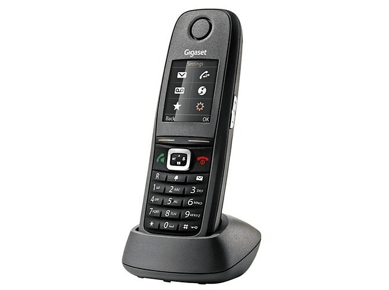 Gigaset R650H Pro Teléfono DECT Negro Identificador de llamadas