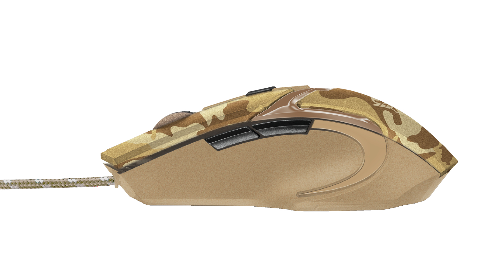 Ratón gaming - Trust GXT 101D GAV, USB, Óptico, 600-4800 ppp, Desert Camo