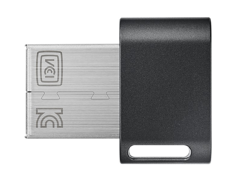 Memoria USB 64GB - Samsung MUF-64AB, Conector USB Tipo A, 3.1 Gen 1, Llavero, Acero inoxidable, Negro