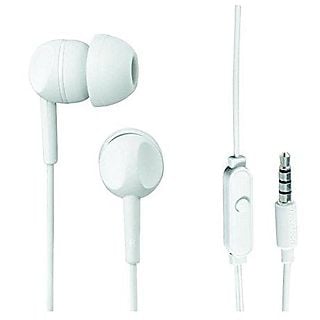 Auriculares de botón - Thomson EAR3005W, De botón, Con cable, Reducción ruido, Blanco