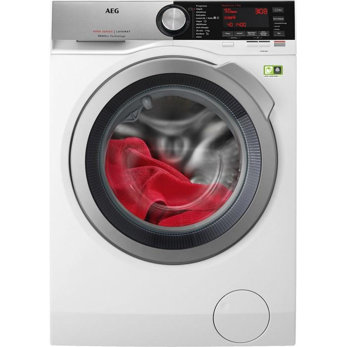 Lavadora carga frontal - AEG L8FEC942, Capacidad 9kg, 1400rpm, ÖKOMix, Blanco