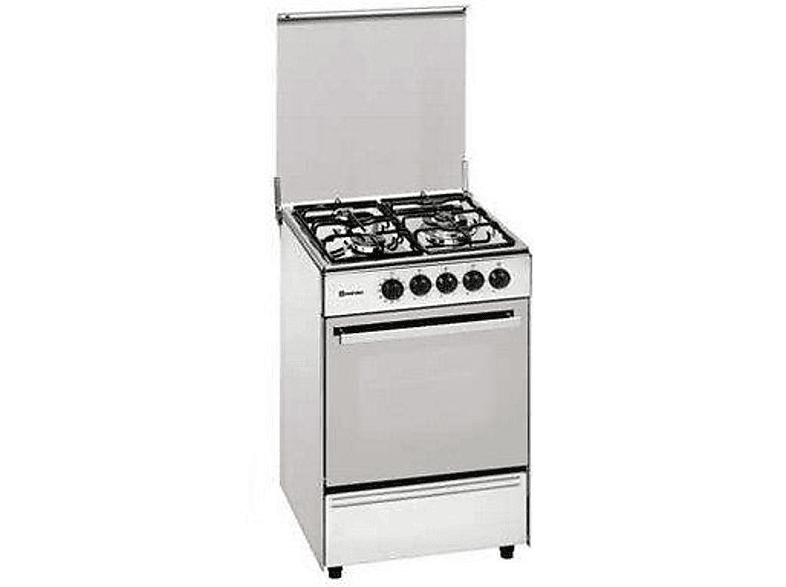 Cocina - Meireles G 2302 DV, A gas butano, Encimera con 3 quemadores, Horno, Inox