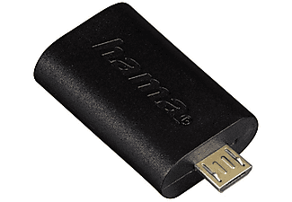Adaptador de cable - Hama 00054514, adaptador de USB 2.0 de micro B a acoplamiento A, color negro
