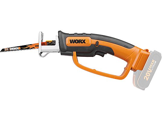 WORX GARDEN WX894E.9 20V ohne Akku und Ladegerät - Akku Astsäge (Orange/Schwarz)