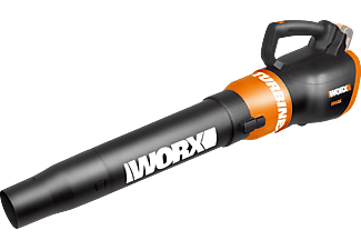 WORX GARDEN WG546E.9 Turbine-Technologie 20V ohne Akku & Ladestation - Laubbläser (Schwarz/Orange)