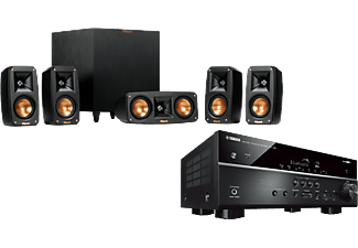 KLIPSCH Reference Theather Pack fekete + Yamaha RX-V485 erősítő, fekete