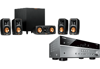 KLIPSCH Reference Theather Pack fekete + Yamaha RX-V485 erősítő, titán