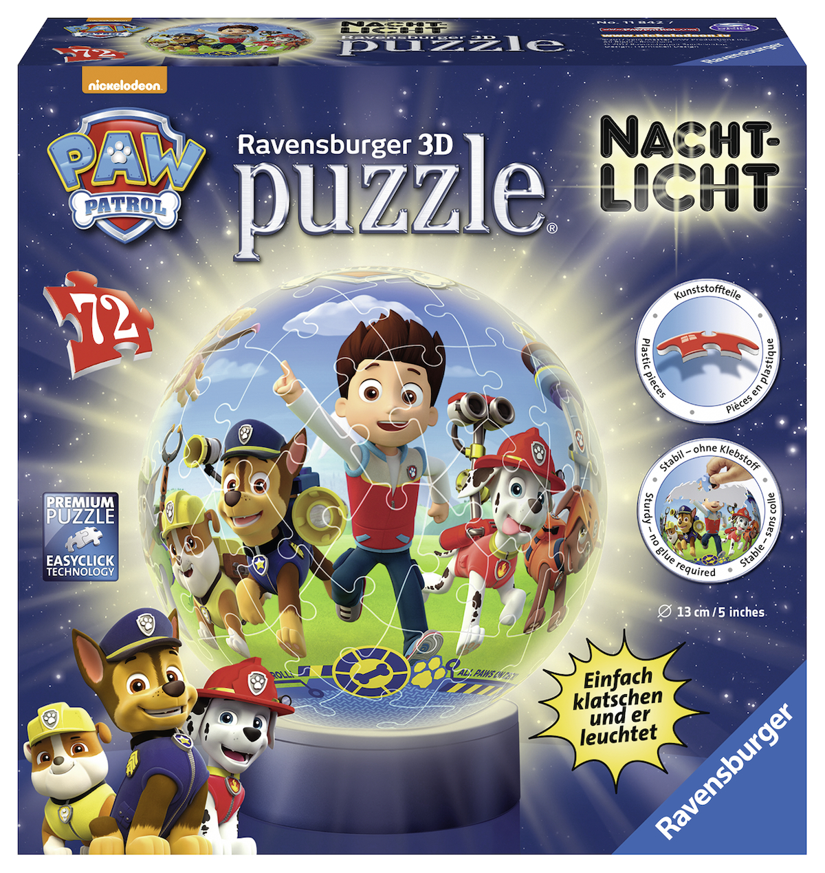 Puzzle RAVENSBURGER Patrol - Paw Nachtlicht 3D