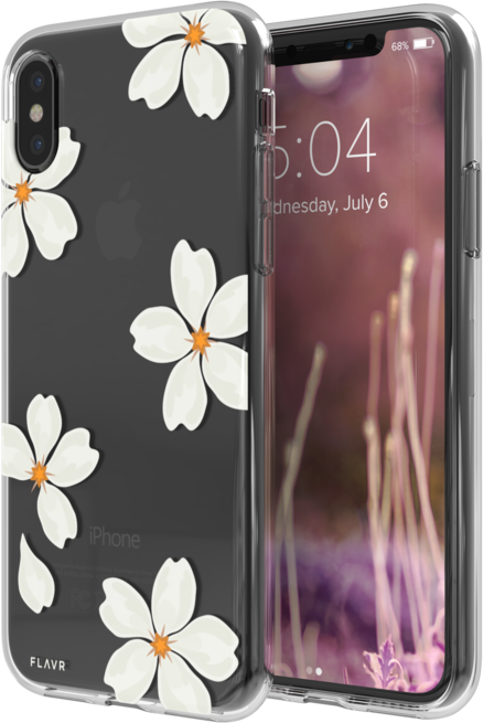 FLAVR iPlate White Petals iPhone X afbeelding