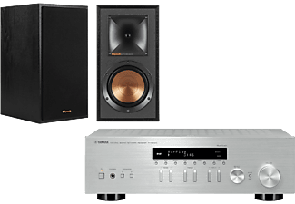 KLIPSCH R-51M hangfalpár, fekete + Yamaha R-N303D erősítő, ezüst