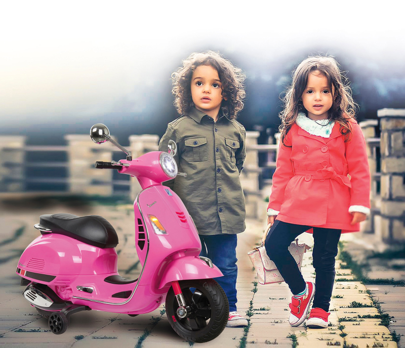 KIDS On Pink Vespa – JAMARA Roller Ride Kinderelektroroller