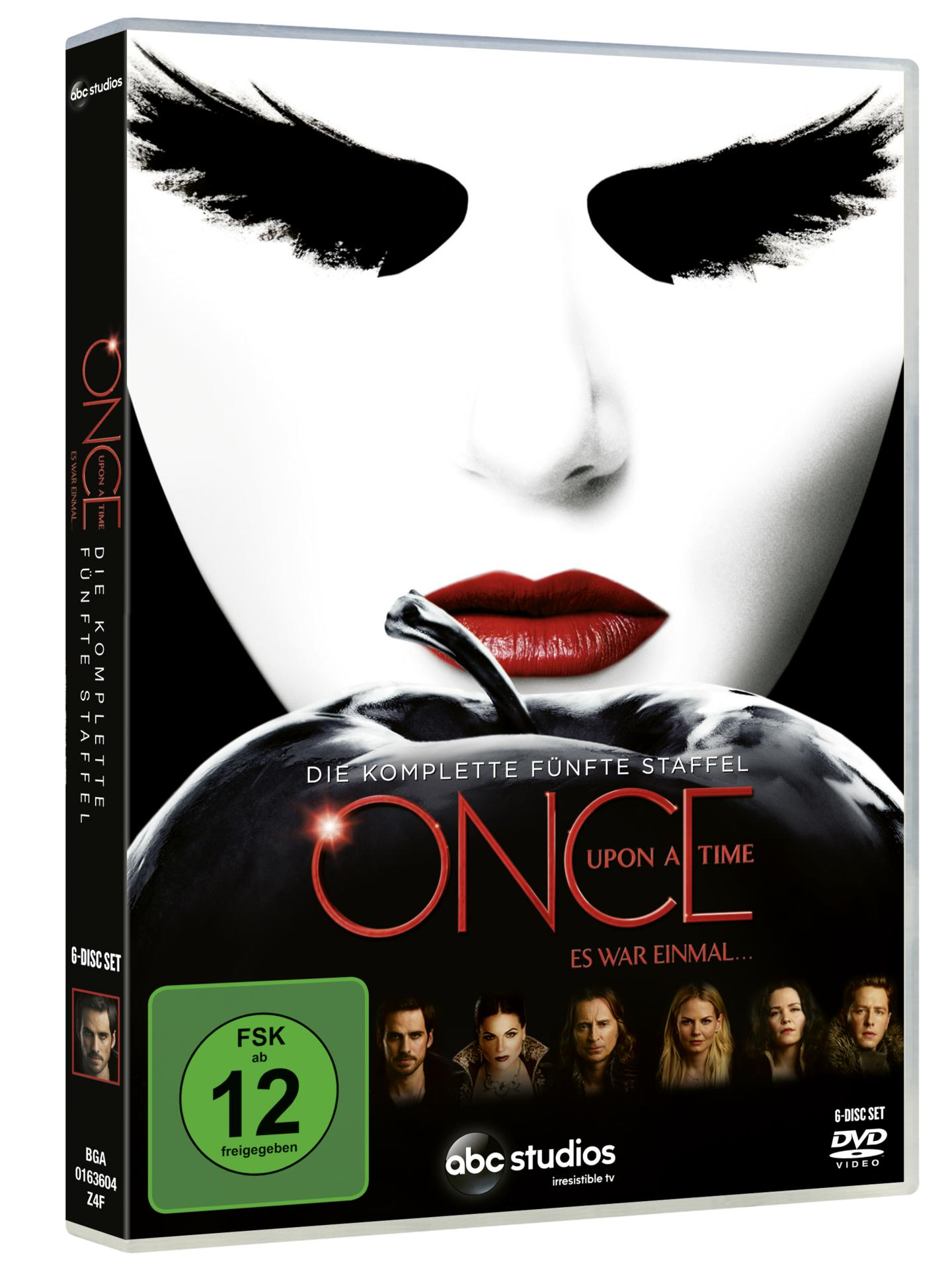 DVD-Box von Once mit Gesichtsaufdruck, Apfel und Schauspielern unten. Der Titel ist sichtbar.