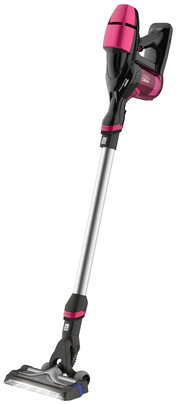 Aspirador escoba - Rowenta RH7329WO X-pert Essential 260, Ciclónico, Aspirador de mano, Negro y rosa