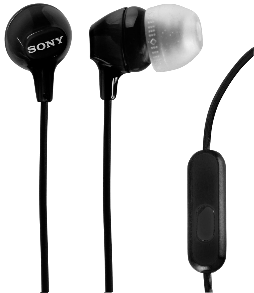 SONY MDREX15APB mikrofonos fülhallgató, fekete