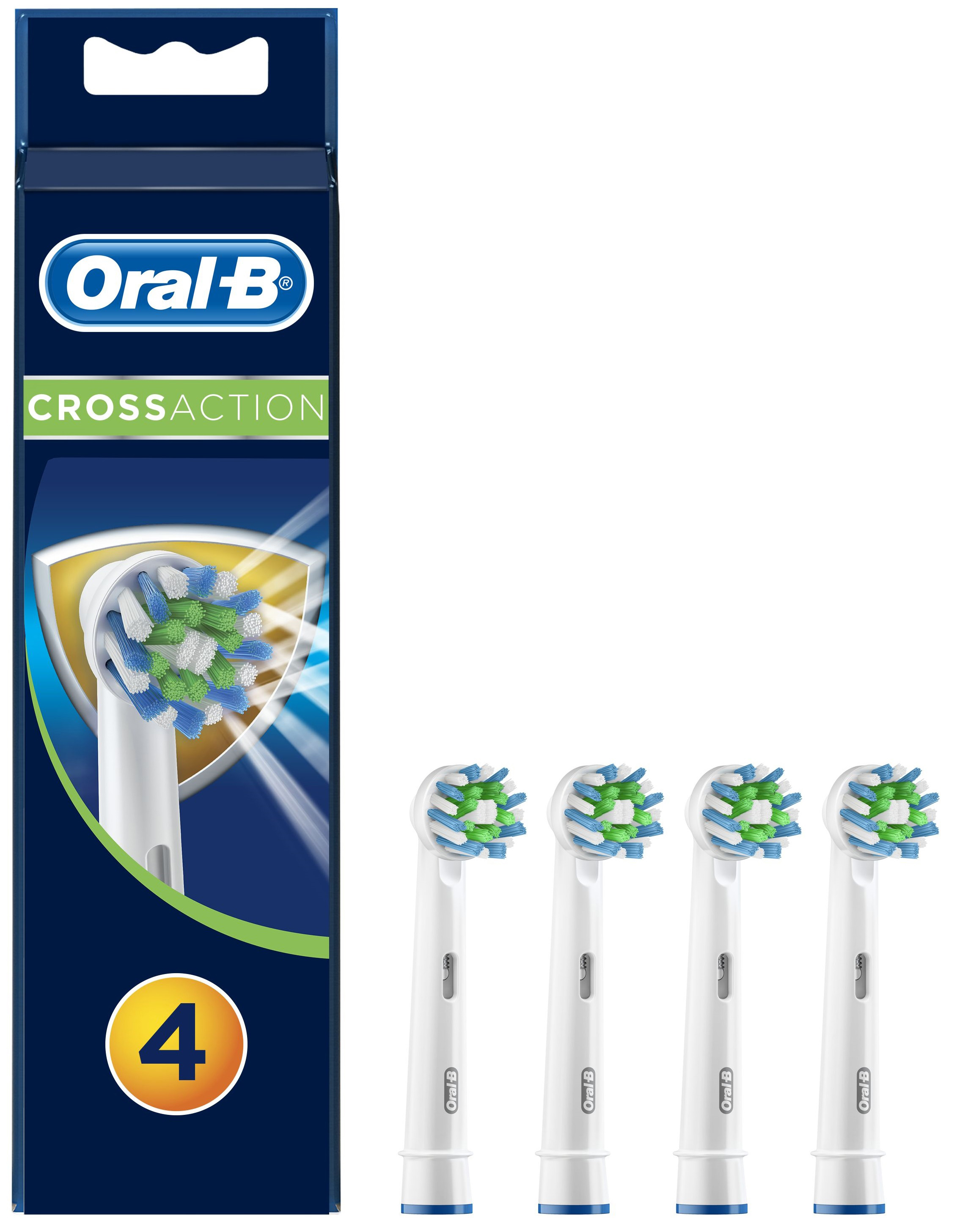 ORAL-B CrossAction 3+1er mit Bakterienschutz Aufsteckbürsten