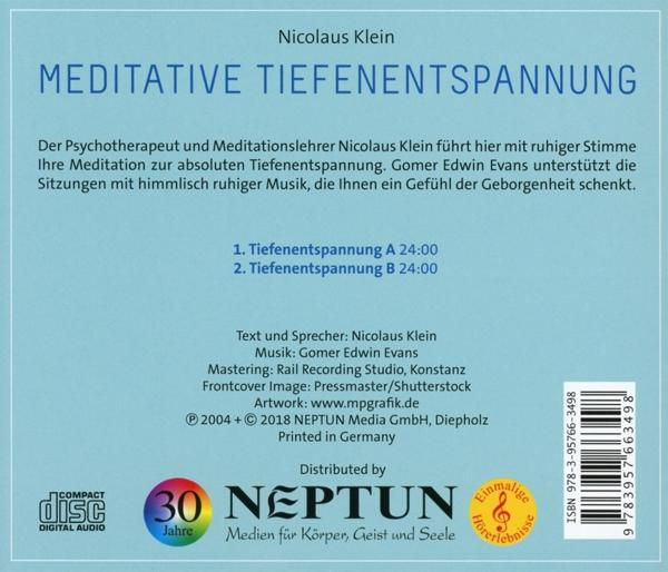 Nicolaus Klein - Meditative Tiefenentspannung  - (CD)
