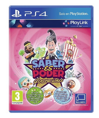 Portada del juego PS4 para Saber es Power Generations. Muestra personajes ilustrados y el título del juego.
