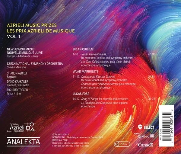 CD-Cover mit Text in Englisch und Französisch, mit farbenfrohem, abstraktem Hintergrund.