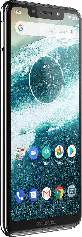 Móvil - Motorola One, Blanco, 64 GB, 4 GB RAM, 5.9", Snapdragon 625, 3000 mAh, Android