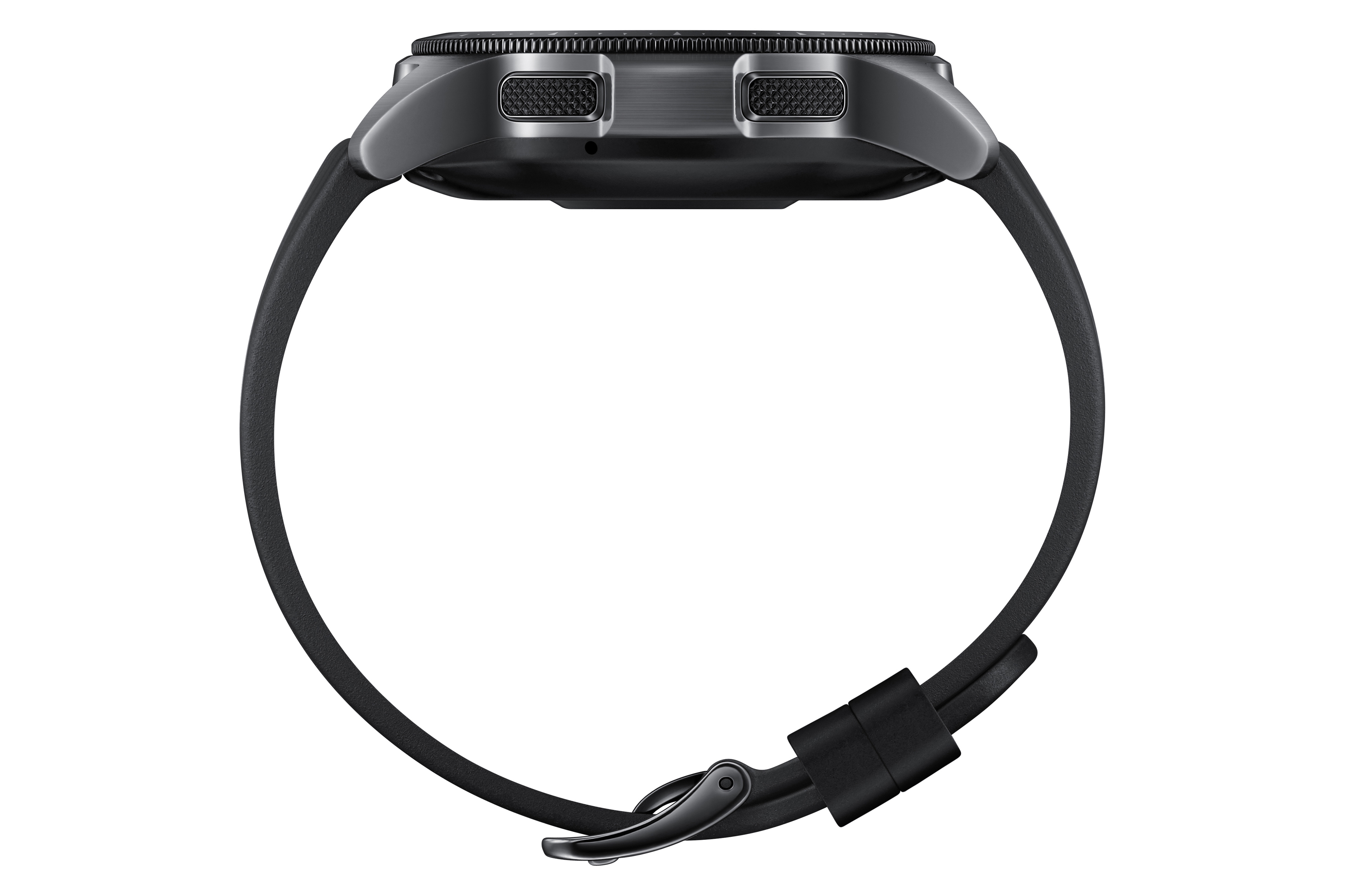 SAMSUNG Galaxy Watch 42 mm LTE Smartwatch Edelstahl Silikon, S, L, Schwarz