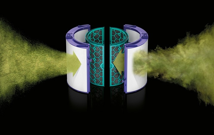 DYSON Pure Cool Luftreiniger Schwarz/Nickel (40 Watt, 360 ° versiegelte Filtration)
