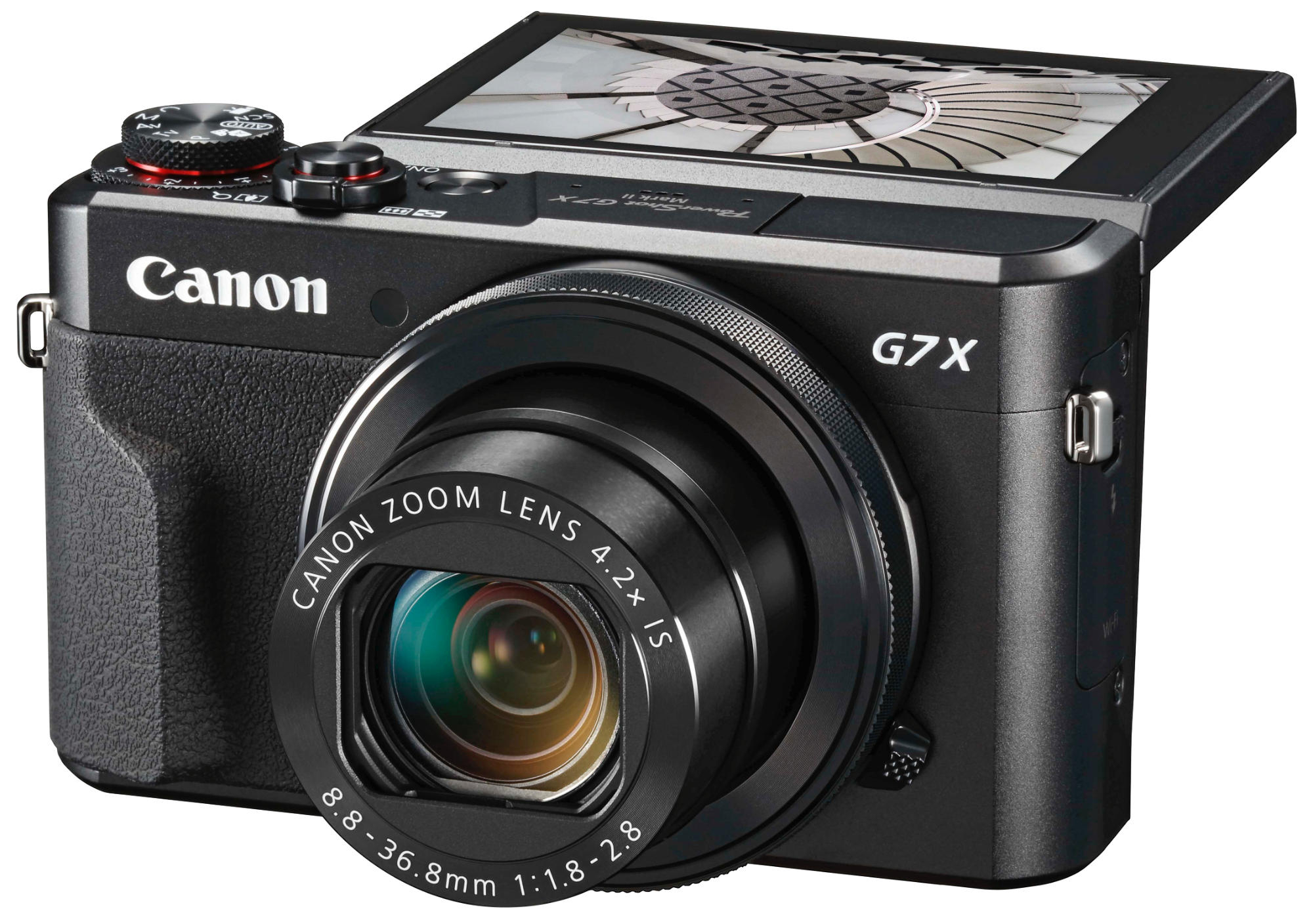 CANON PowerShot G7 X Mark II  Vlogger Kit Digitalkamera Schwarz, 4.2x opt. Zoom, sRGB Farbwiedergabe Touchscreen-LCD, WLAN