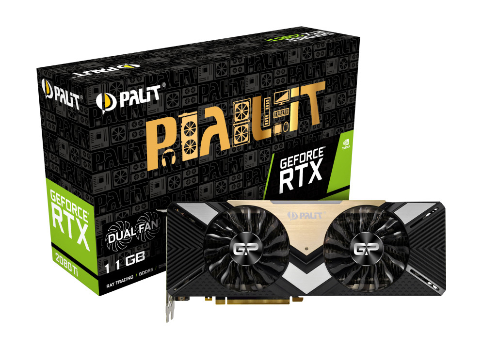 PALIT GeForce RTX™ 2080 Ti Dual 11GB (NE6208T020LC-150A) (NVIDIA, Grafikkarte)