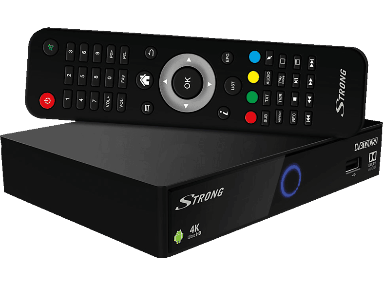 dividend Trekken India STRONG SRT 2402 IPTV-Receiver (PVR-Funktion, DVB-T2 HD, DVB-C, DVB-S2,  Schwarz) IPTV-Receiver | MediaMarkt