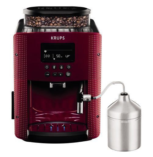 Cafetera superautomática - Krups EA8165 Potencia 1450W, 15 bares de presión, Selector de café