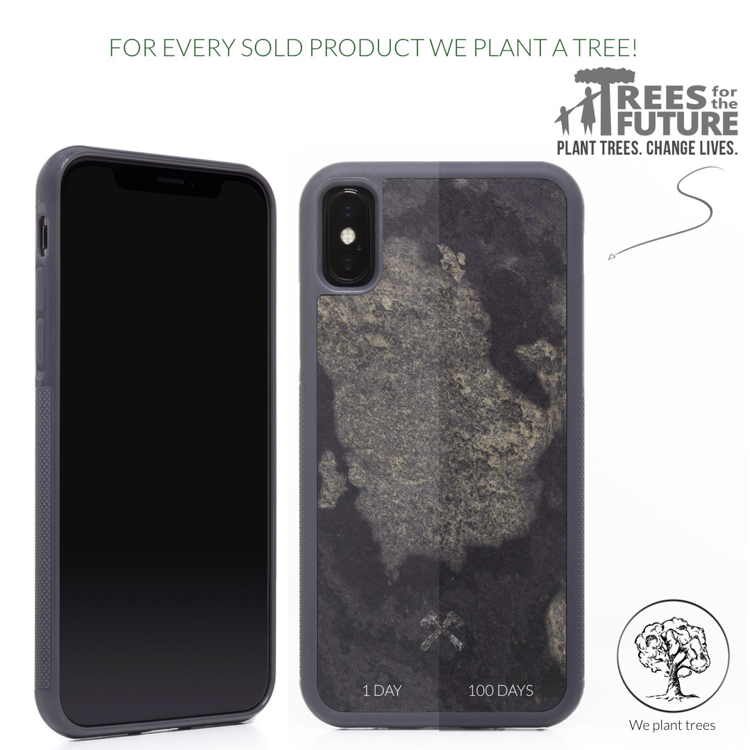 WOODCESSORIES EC Stone Case, Backcover, Apple, iPhone XS Max, Schwarz