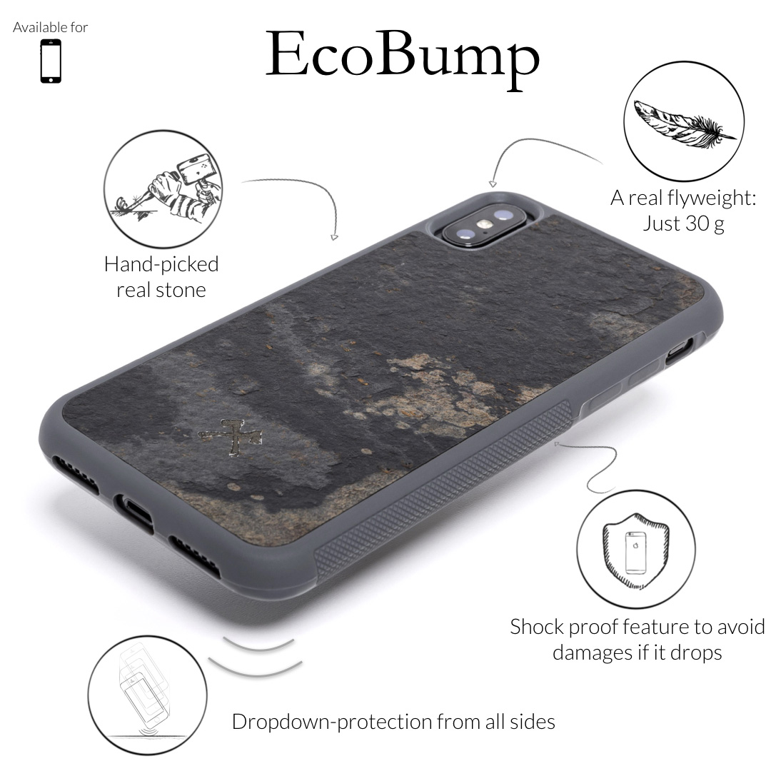 WOODCESSORIES EC Stone Case, Backcover, Apple, iPhone XS Max, Schwarz