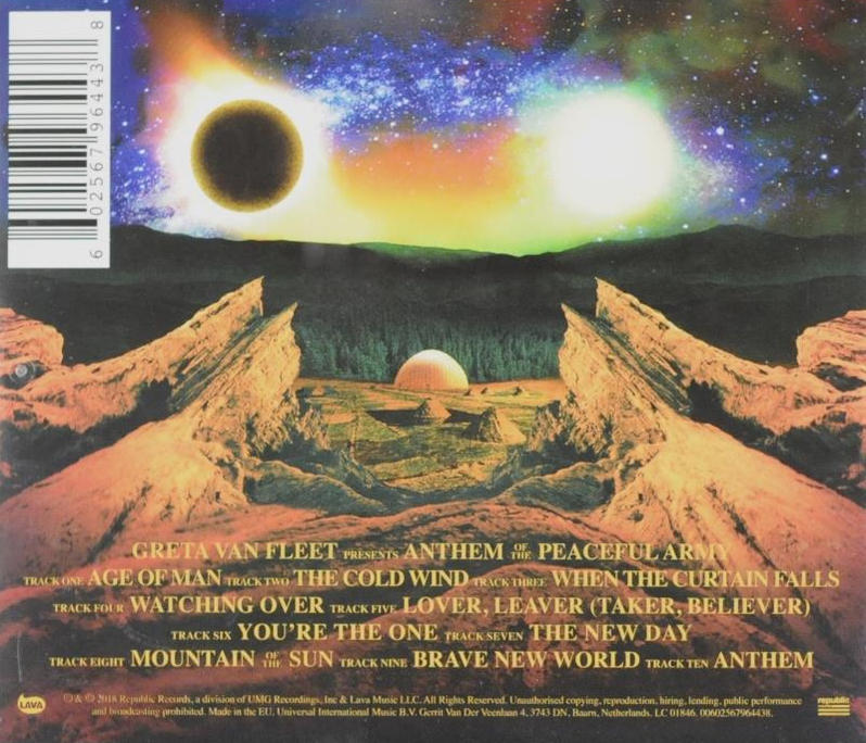 CD-Cover eines Albums mit einer Sonnenfinsternis und einer Sternennacht. Texte befinden sich unten.